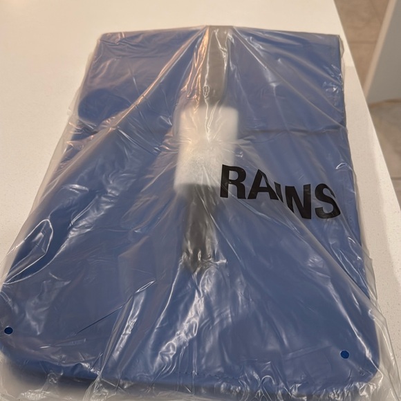 Rains Wave Blue Mini Backpack Fold Top - Picture 2 of 3